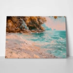 Πίνακας σε Καμβά VINTAGE PASTEL CALM BEACH 2