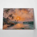 Πίνακας σε Καμβά VINTAGE PASTEL CALM BEACH 3