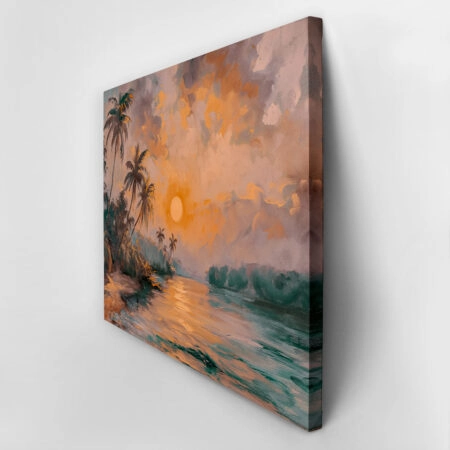 Πίνακας σε Καμβά VINTAGE PASTEL CALM BEACH 3 - Vintage Sticky 2