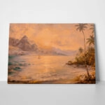 Πίνακας σε Καμβά VINTAGE PASTEL CALM BEACH 4