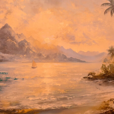 Πίνακας σε Καμβά VINTAGE PASTEL CALM BEACH 4 - Vintage Sticky 5