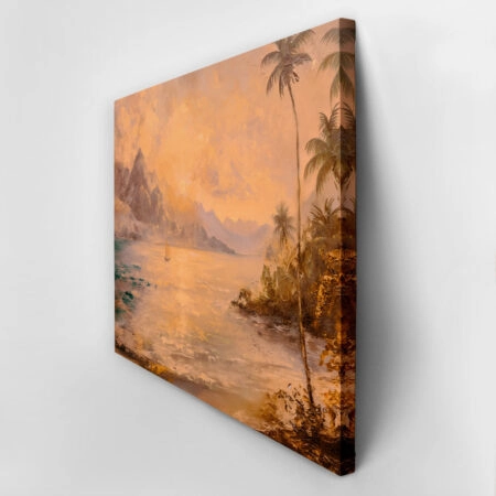 Πίνακας σε Καμβά VINTAGE PASTEL CALM BEACH 4 - Vintage Sticky 2