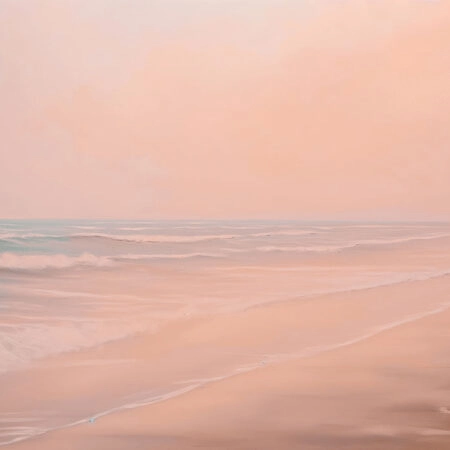 Πίνακας σε Καμβά VINTAGE PASTEL CALM BEACH - Vintage Sticky 5