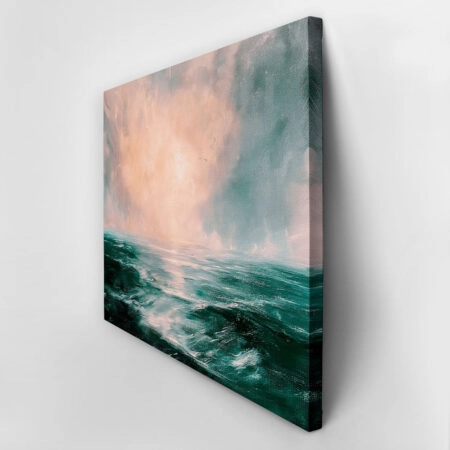 Πίνακας σε Καμβά VINTAGE PASTEL CLOUDY SEA - Vintage Sticky 2