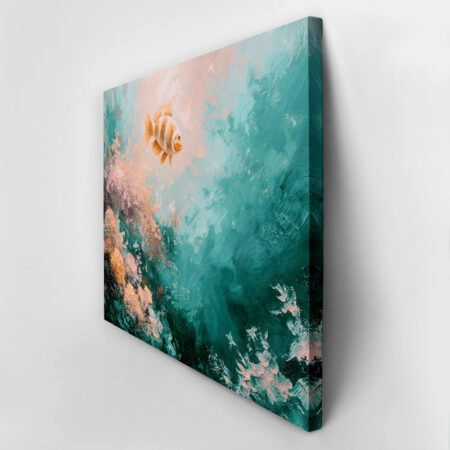Πίνακας σε Καμβά VINTAGE PASTEL CLOWN FISH 2 - Vintage Sticky 2
