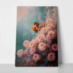 Πίνακας σε Καμβά VINTAGE PASTEL CLOWN FISH
