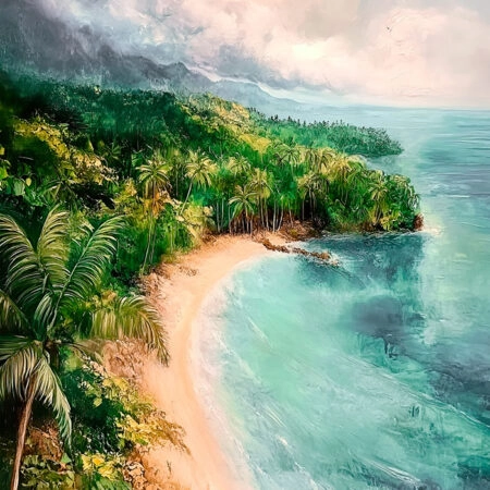 Πίνακας σε Καμβά VINTAGE PASTEL COAST 2 - Vintage Sticky 5