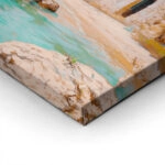 Πίνακας σε Καμβά VINTAGE PASTEL COASTAL HOUSE 3