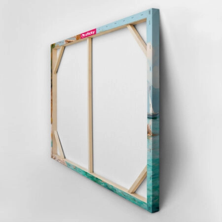 Πίνακας σε Καμβά VINTAGE PASTEL COASTAL HOUSE 3 - Vintage Sticky 3