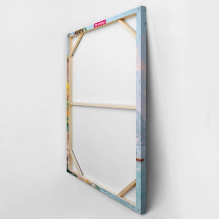 Πίνακας σε Καμβά VINTAGE PASTEL COASTAL HOUSE - Vintage Sticky 3