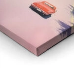 Πίνακας σε Καμβά VINTAGE PASTEL COASTAL ROAD