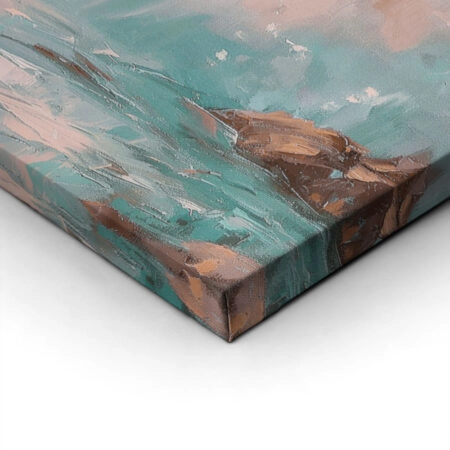 Πίνακας σε Καμβά VINTAGE PASTEL COASTAL WAVES 2 - Vintage Sticky 1