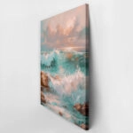 Πίνακας σε Καμβά VINTAGE PASTEL COASTAL WAVES 2