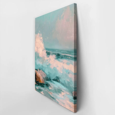 Πίνακας σε Καμβά VINTAGE PASTEL COASTAL WAVES 3 - Vintage Sticky 2