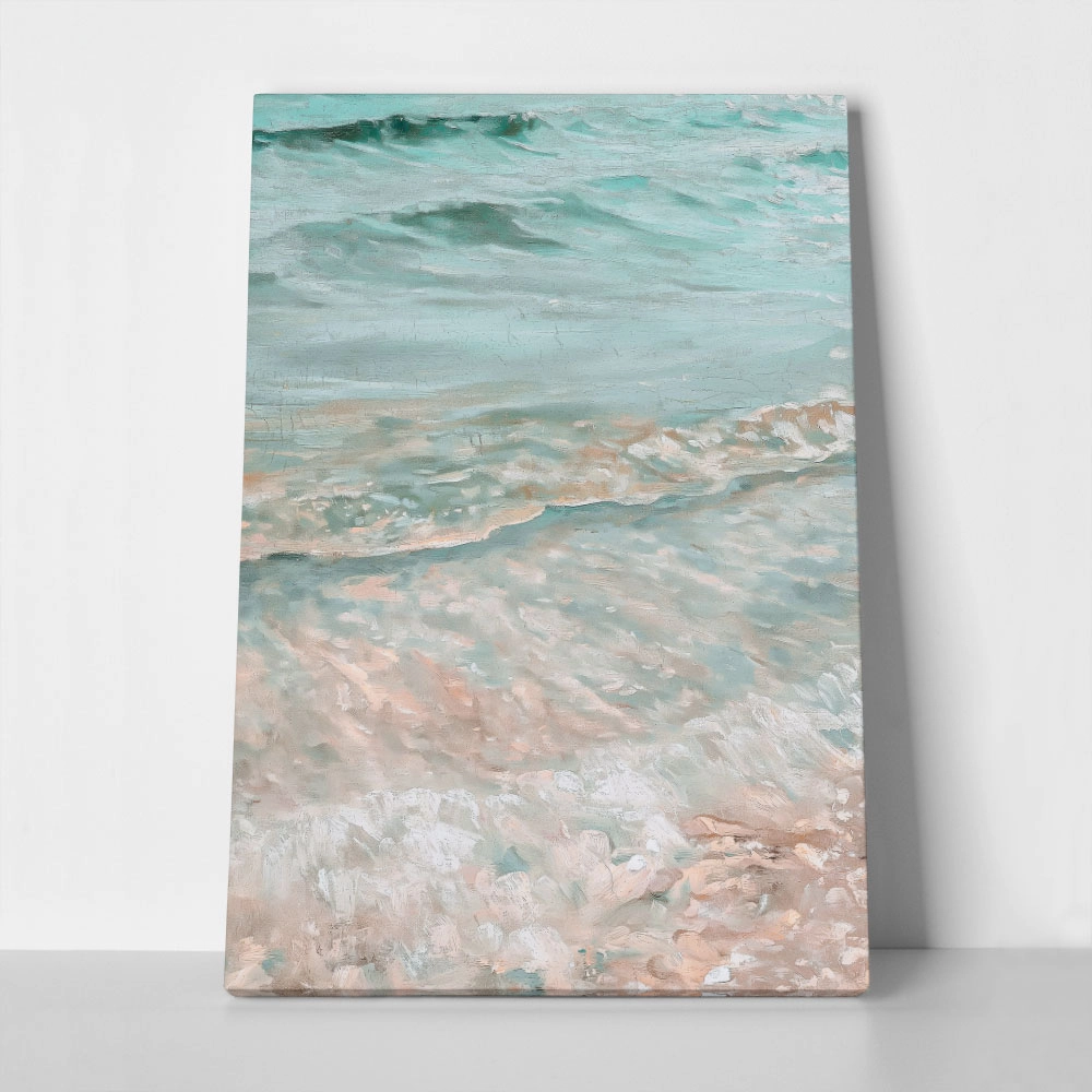 Πίνακας σε Καμβά VINTAGE PASTEL COASTAL WAVES 6
