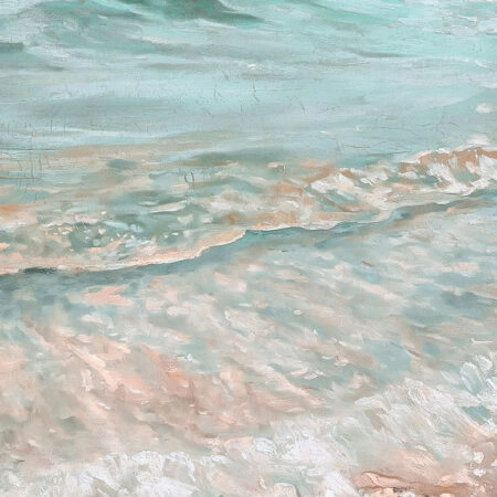 Πίνακας σε Καμβά VINTAGE PASTEL COASTAL WAVES 6 - Vintage Sticky 5