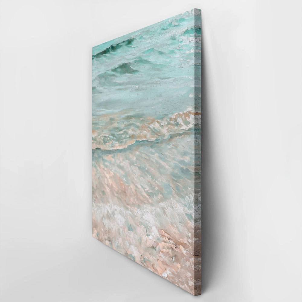 Πίνακας σε Καμβά VINTAGE PASTEL COASTAL WAVES 6