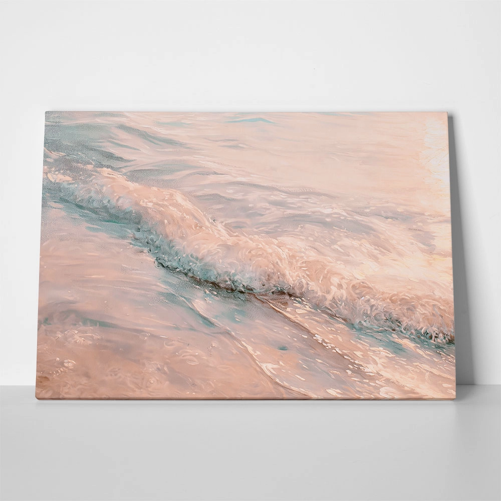 Πίνακας σε Καμβά VINTAGE PASTEL COASTAL WAVES 7