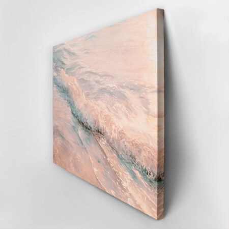 Πίνακας σε Καμβά VINTAGE PASTEL COASTAL WAVES 7 - Vintage Sticky 2