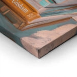 Πίνακας σε Καμβά VINTAGE PASTEL COASTAL WAVES BEACH BOOKS 2
