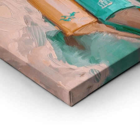 Πίνακας σε Καμβά VINTAGE PASTEL COASTAL WAVES BEACH BOOKS 3 - Vintage Sticky 1