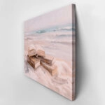 Πίνακας σε Καμβά VINTAGE PASTEL COASTAL WAVES BEACH BOOKS 6