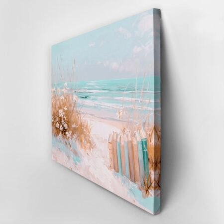 Πίνακας σε Καμβά VINTAGE PASTEL COASTAL WAVES BEACH BOOKS 8 - Vintage Sticky 2