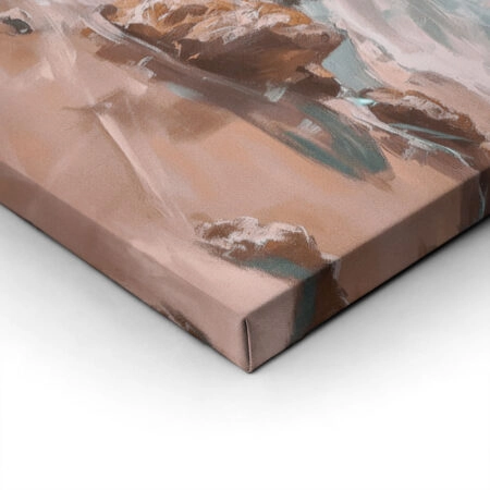 Πίνακας σε Καμβά VINTAGE PASTEL COASTAL WAVES - Vintage Sticky 1