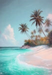 Πίνακας σε Καμβά VINTAGE PASTEL COAST