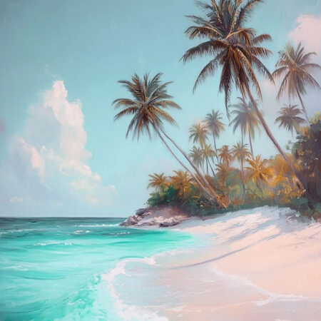 Πίνακας σε Καμβά VINTAGE PASTEL COAST - Vintage Sticky 5