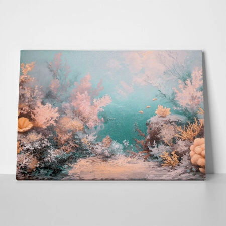 Πίνακας σε Καμβά VINTAGE PASTEL CORAL REEF 7 - Vintage