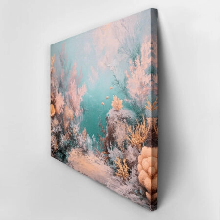 Πίνακας σε Καμβά VINTAGE PASTEL CORAL REEF 7 - Vintage Sticky 2