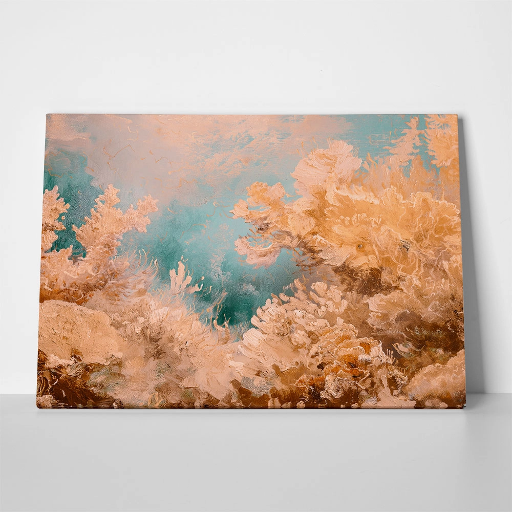 Πίνακας σε Καμβά VINTAGE PASTEL CORAL REEF 8