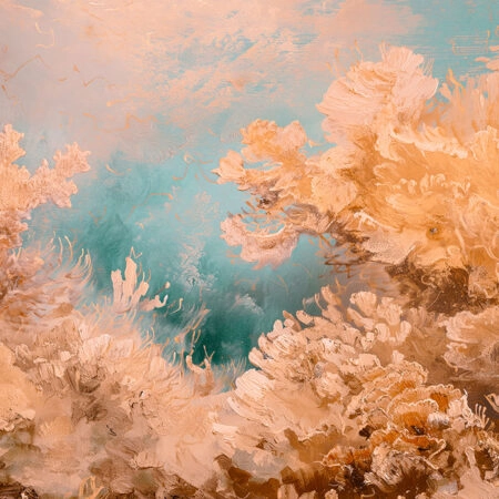 Πίνακας σε Καμβά VINTAGE PASTEL CORAL REEF 8 - Vintage Sticky 5