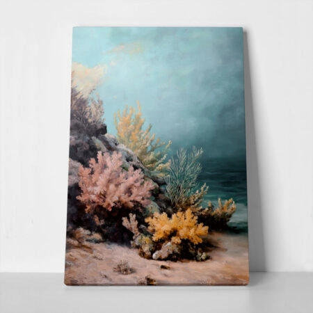Πίνακας σε Καμβά VINTAGE PASTEL CORAL REEF - Vintage