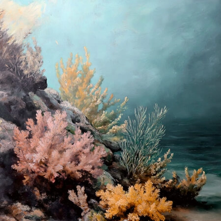 Πίνακας σε Καμβά VINTAGE PASTEL CORAL REEF - Vintage Sticky 5