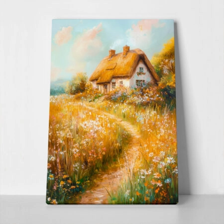 Πίνακας σε Καμβά VINTAGE PASTEL COUNTRYSIDE 2 - Vintage