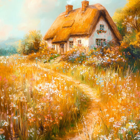 Πίνακας σε Καμβά VINTAGE PASTEL COUNTRYSIDE 2 - Vintage Sticky 5