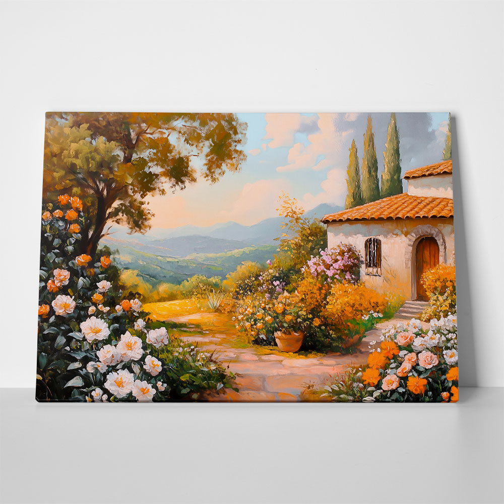 Πίνακας σε Καμβά VINTAGE PASTEL COUNTRYSIDE 3