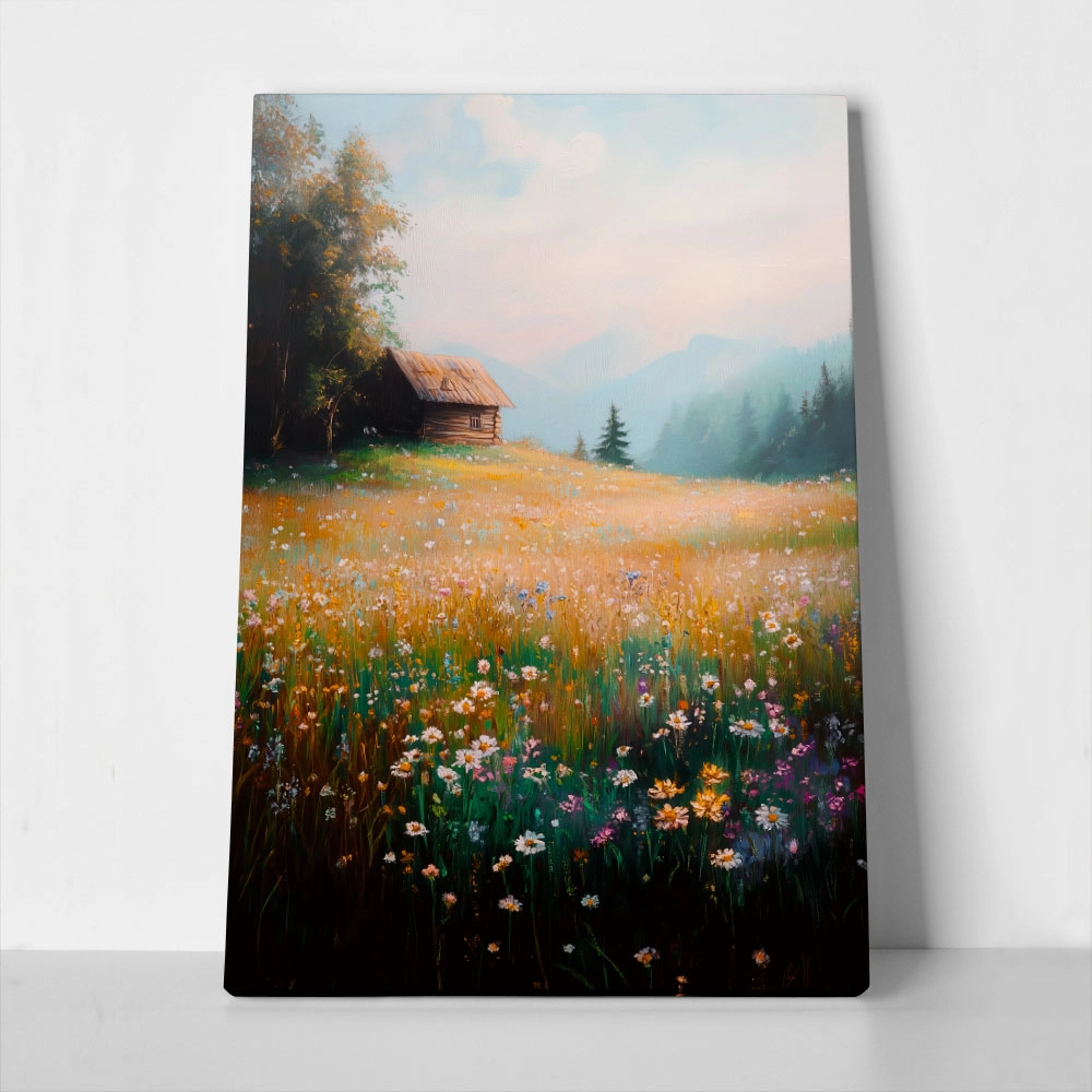 Πίνακας σε Καμβά VINTAGE PASTEL COUNTRYSIDE
