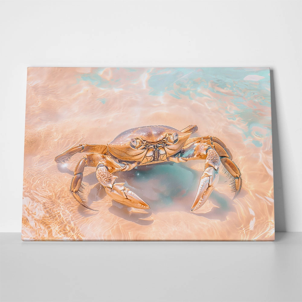 Πίνακας σε Καμβά VINTAGE PASTEL CRAB 3
