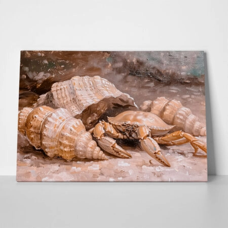 Πίνακας σε Καμβά VINTAGE PASTEL CRAB 6 - Vintage