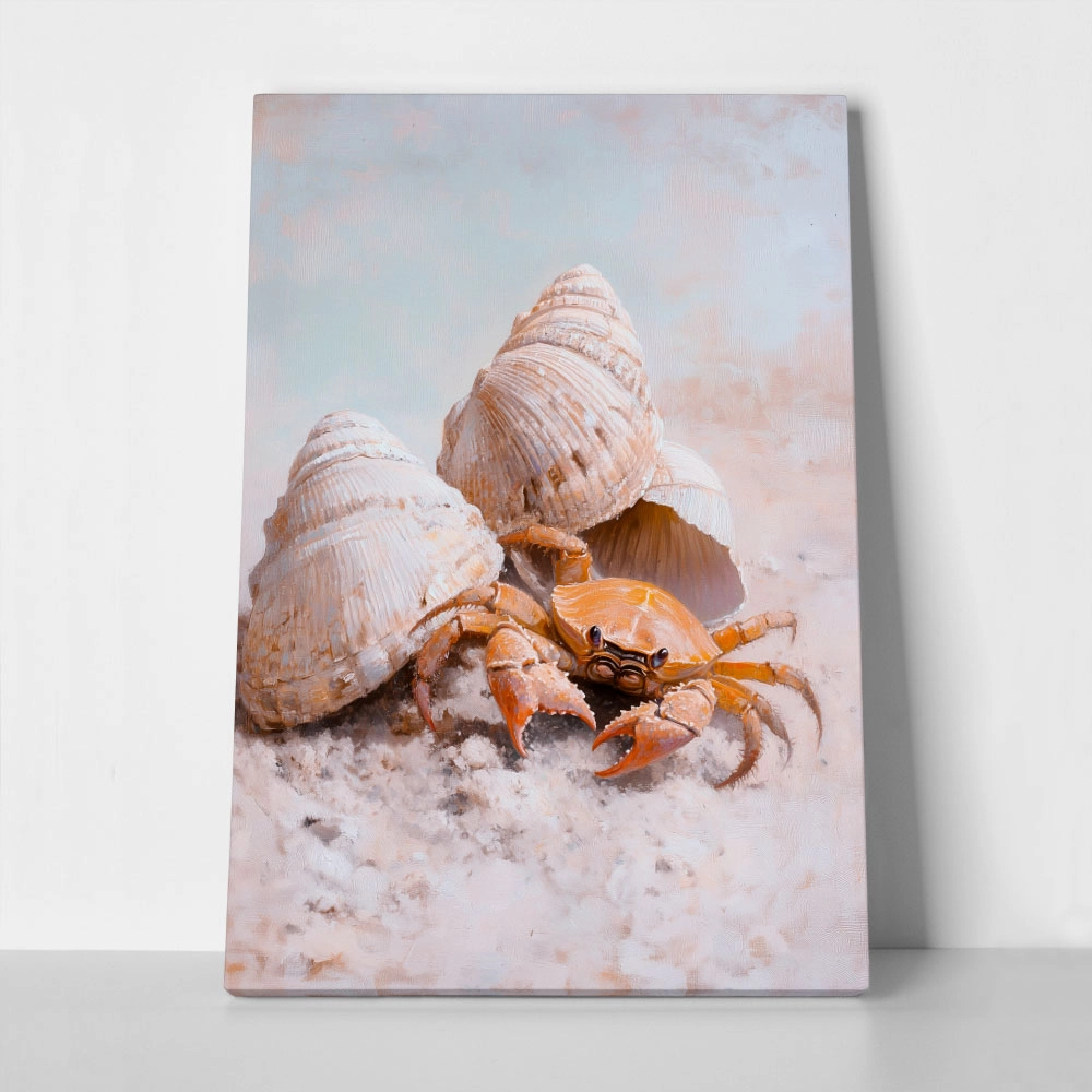Πίνακας σε Καμβά VINTAGE PASTEL CRAB