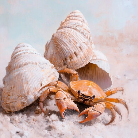Πίνακας σε Καμβά VINTAGE PASTEL CRAB - Vintage Sticky 5