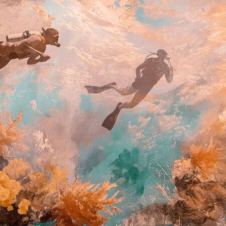 Πίνακας σε Καμβά VINTAGE PASTEL DIVERS 2 - Vintage Sticky 5