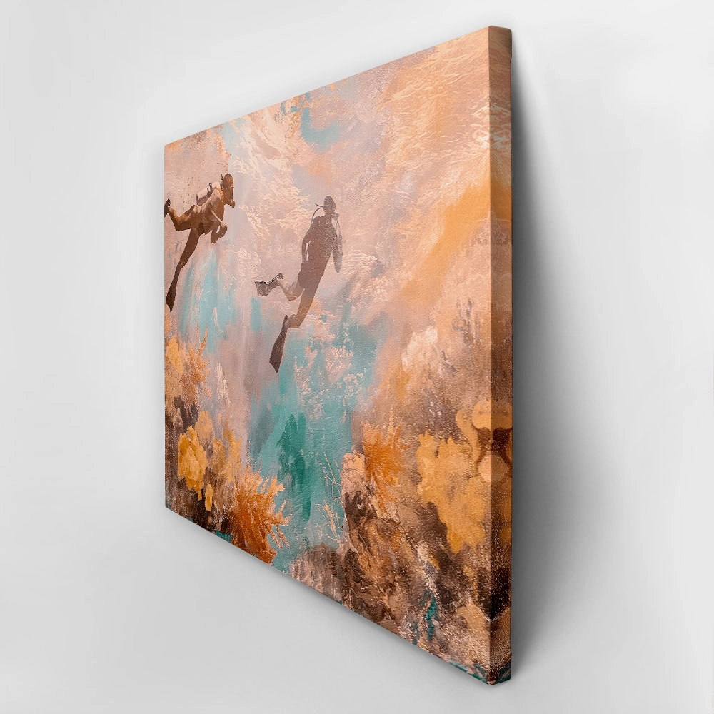 Πίνακας σε Καμβά VINTAGE PASTEL DIVERS 2