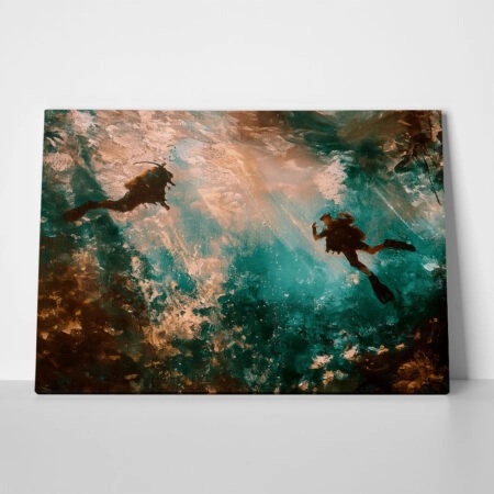 Πίνακας σε Καμβά VINTAGE PASTEL DIVERS 3 - Vintage