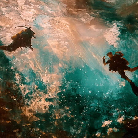 Πίνακας σε Καμβά VINTAGE PASTEL DIVERS 3 - Vintage Sticky 5