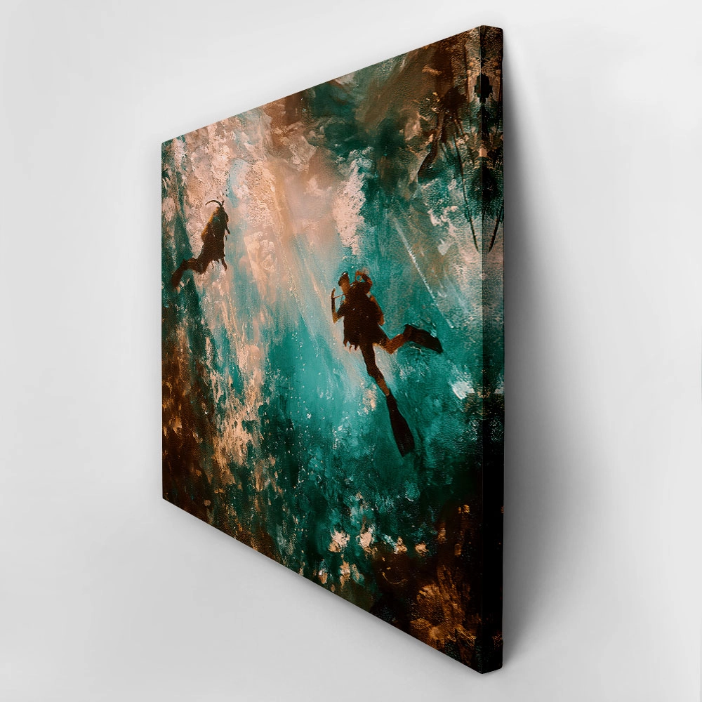 Πίνακας σε Καμβά VINTAGE PASTEL DIVERS 3