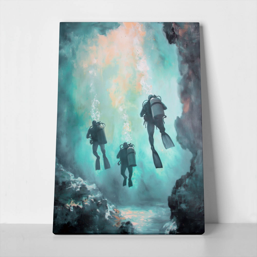 Πίνακας σε Καμβά VINTAGE PASTEL DIVERS